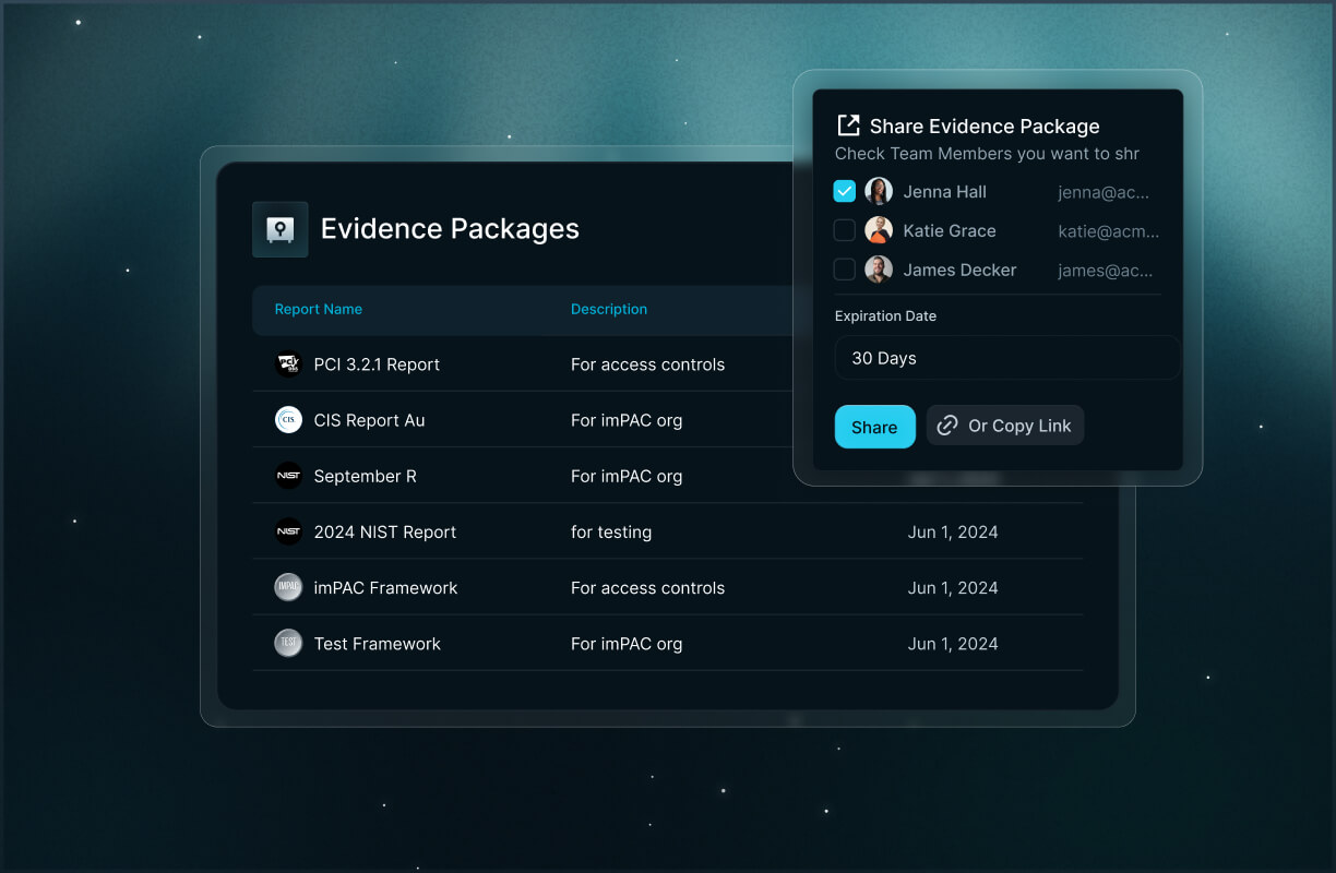 Vault dashboard
